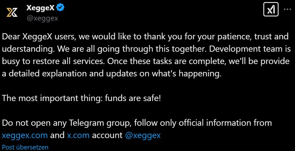 Discord channel xeggex screenshot